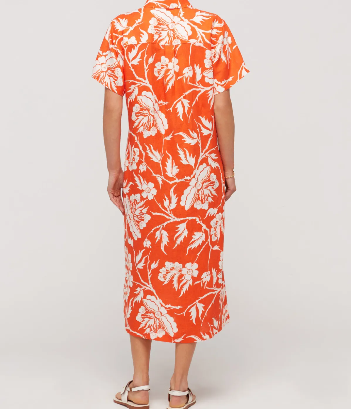 Abbie Shirtdress In Poppy White