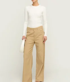 Adeline Long Sleeved Top In Soft White
