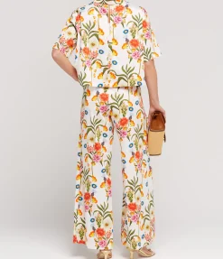 Alani Cotton Shirt In Vila Floral