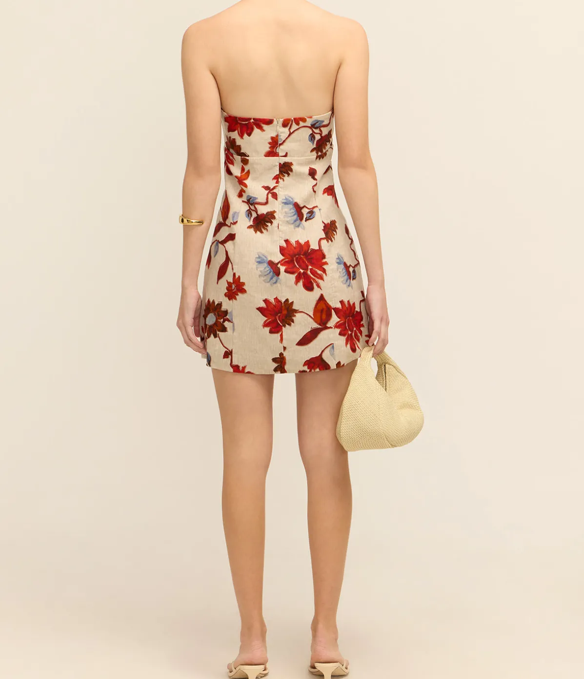 Alba Mini Dress In Cactus Bloom Sand