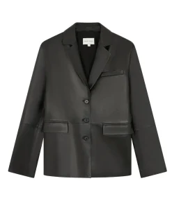 Aldo Leather Jacket In Black