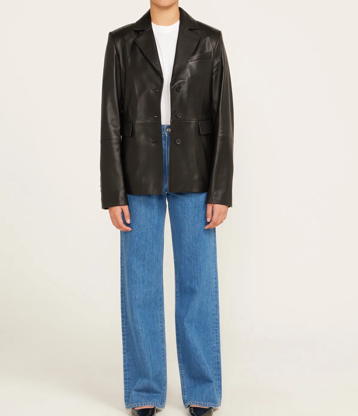 Aldo Leather Jacket In Black