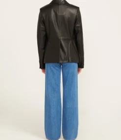Aldo Leather Jacket In Black