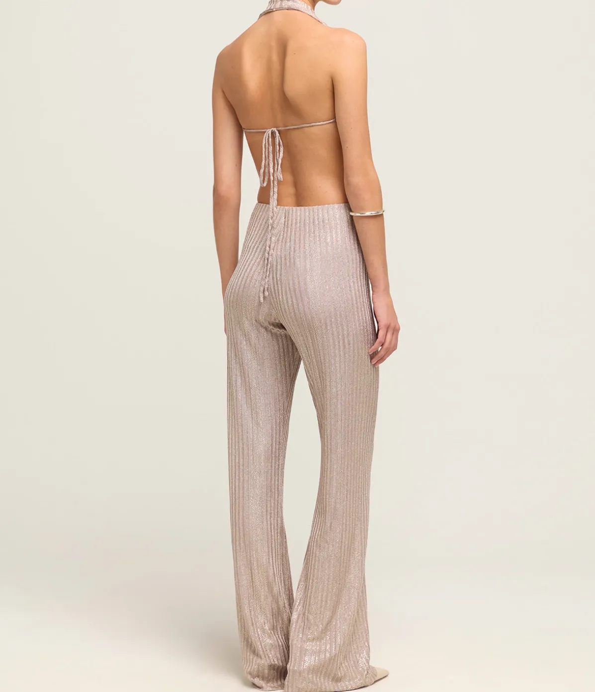 A-line Knit Pant In Antique Silver