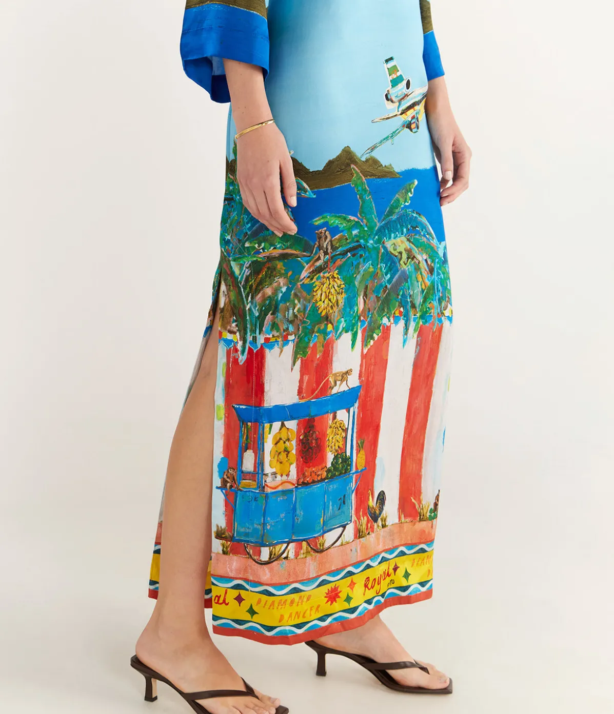 All Aboard Midi Dress In Multi