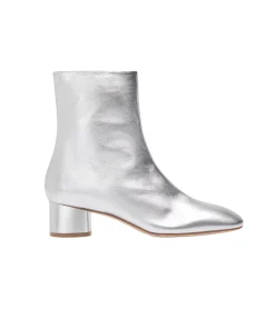 Allegra Nappa Leather Boot In Silver