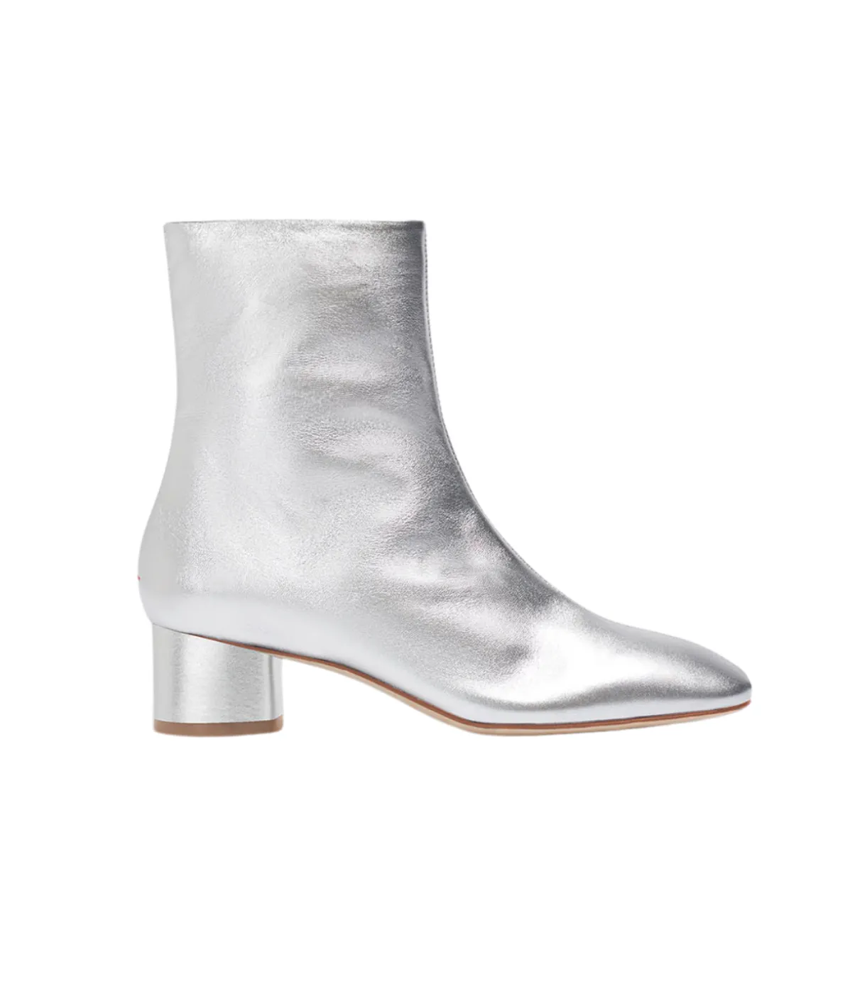 Allegra Nappa Leather Boot In Silver