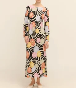 Alondra Long Sleeve Dress In Whirlpool Floral