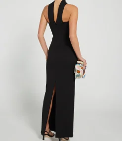 Amari Crepe Knit Strapless Dress In Black