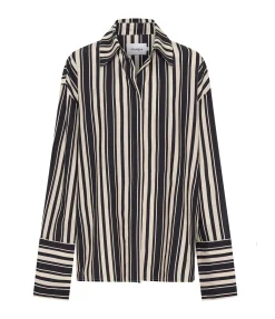 Amelie Silk Blend Shirt In Cinque Stripe