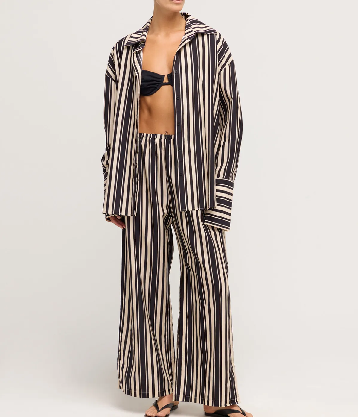 Amelie Silk Blend Shirt In Cinque Stripe