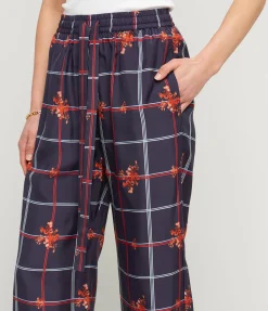 Anya Wide Leg Pant In Ink Floral