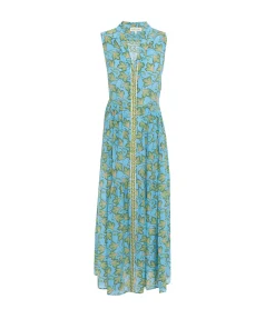 Arya Sleeveless Maxi Dress In Elm Sky