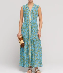 Arya Sleeveless Maxi Dress In Elm Sky