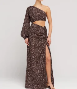 Asymmetric Maxi Dress In Everlasting