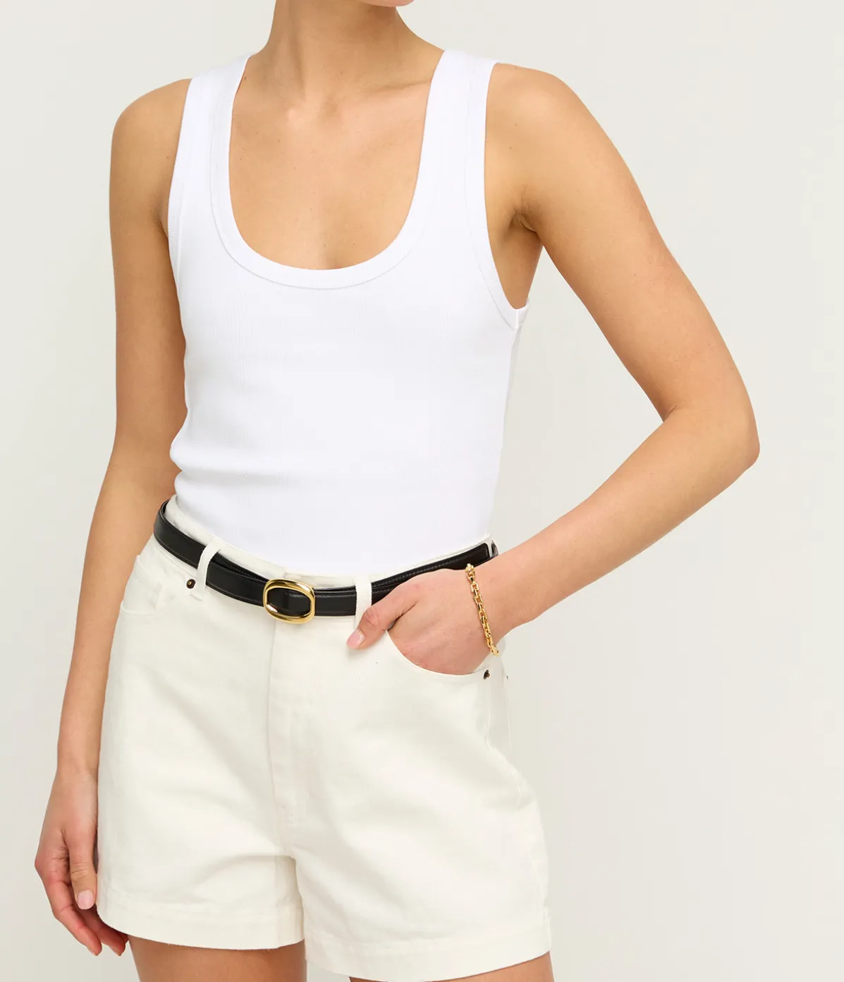 Bailey Denim Short In Vintage White
