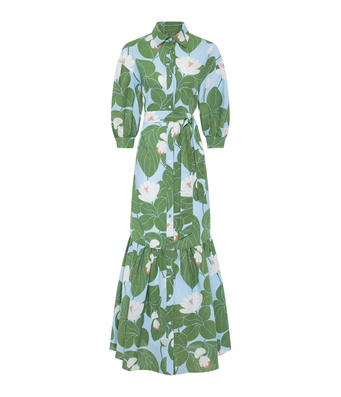 Bianca Shirtdress In Waterlily Green
