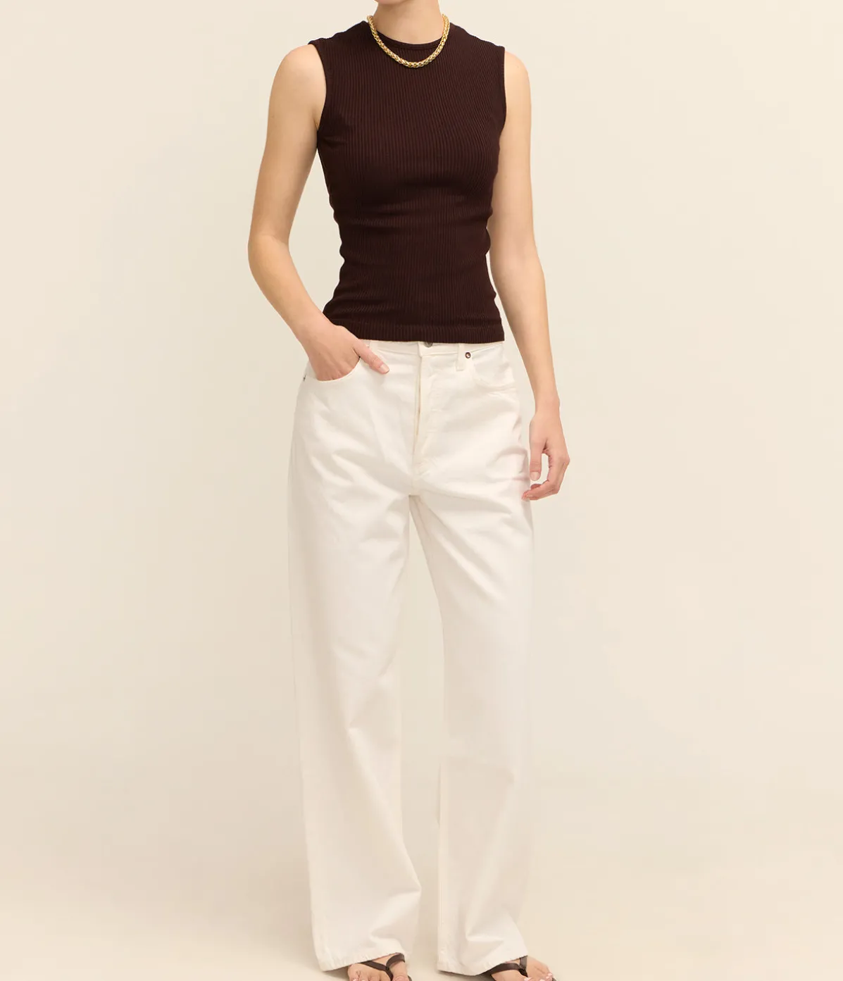 Binx Tank In Burgundy Brown