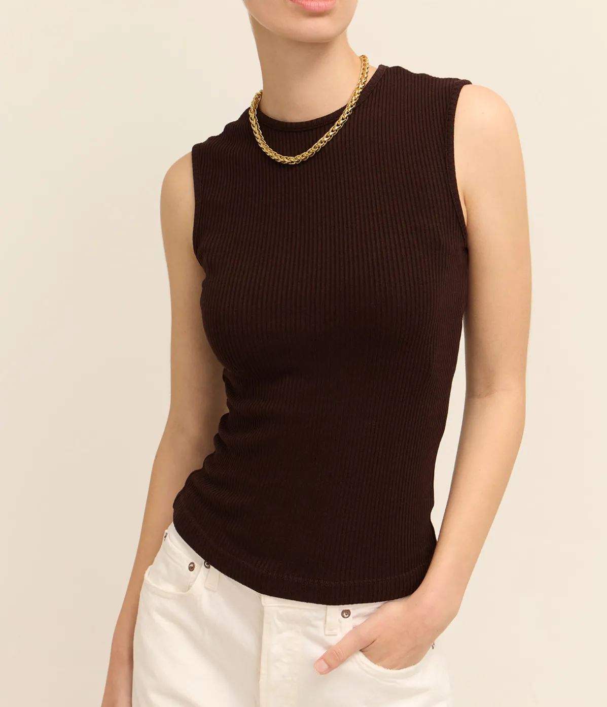 Binx Tank In Burgundy Brown