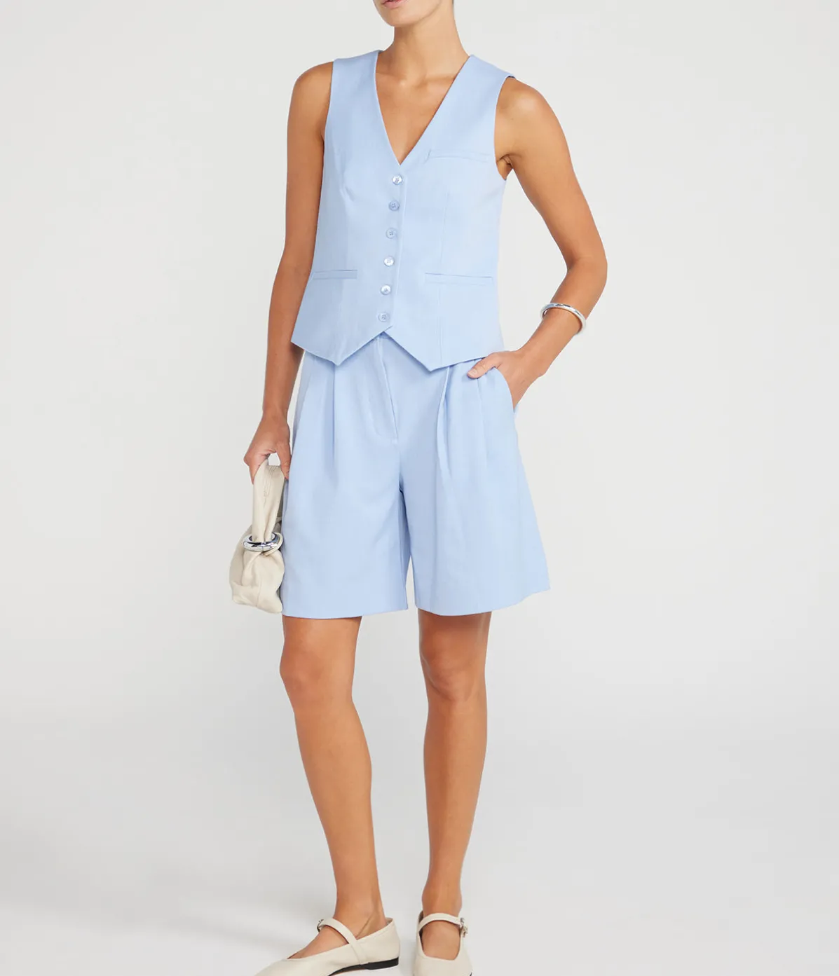 Brett Vest In Periwinkle