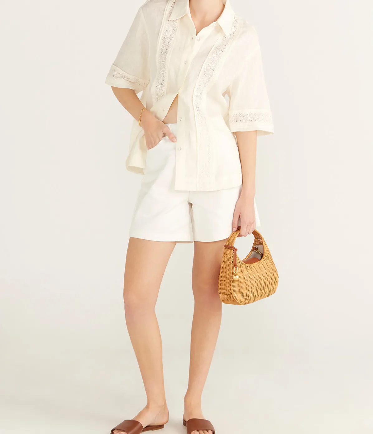 Broderie Shirt In Fleur