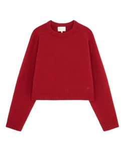 Bruzzi Cashmere Sweater In Bugundy Red