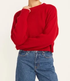 Bruzzi Cashmere Sweater In Bugundy Red