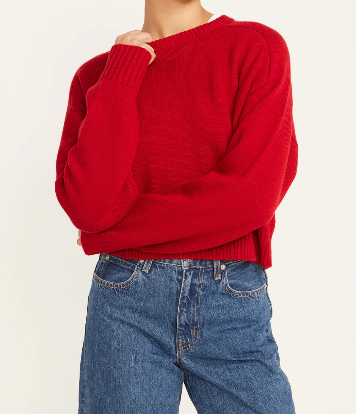 Bruzzi Cashmere Sweater In Bugundy Red