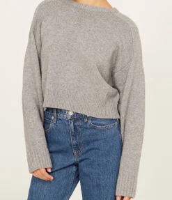 Bruzzi Cashmere Sweater In Grey Melange