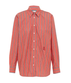 Buoy Shirt In Coral Stripe