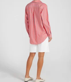 Buoy Shirt In Coral Stripe