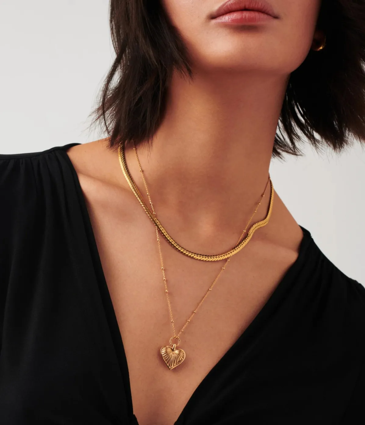 Camail Chain Necklace In Gold