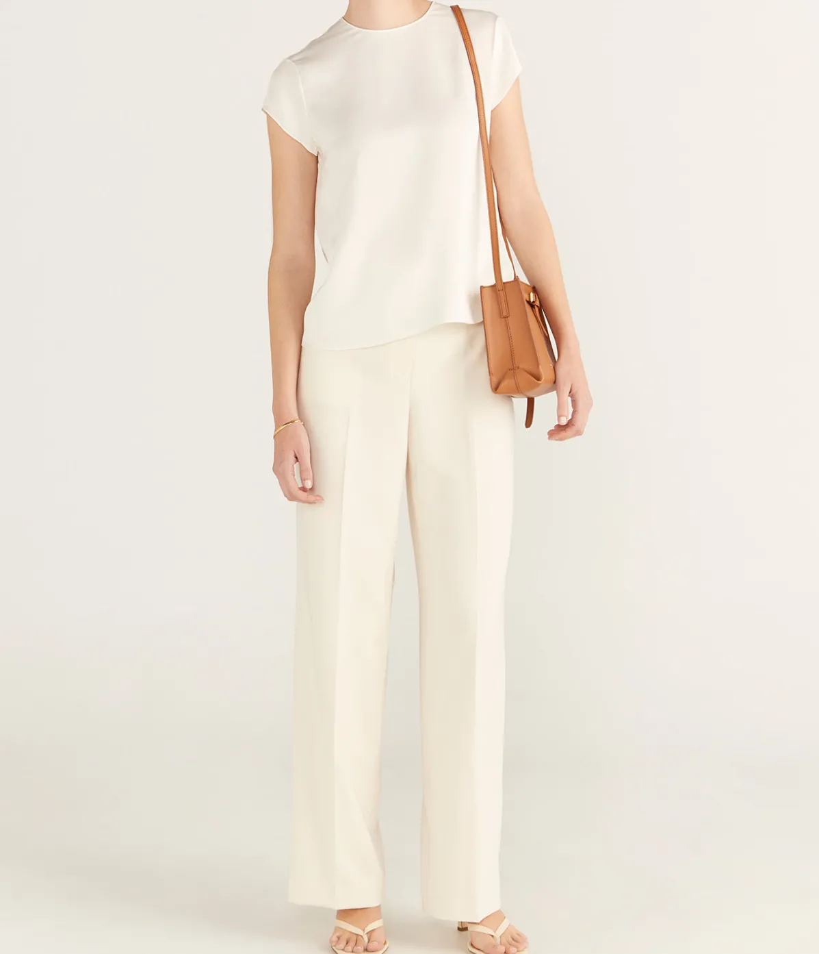 Cap Sleeve Shell Top Ivory