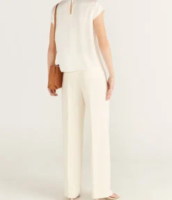 Cap Sleeve Shell Top Ivory