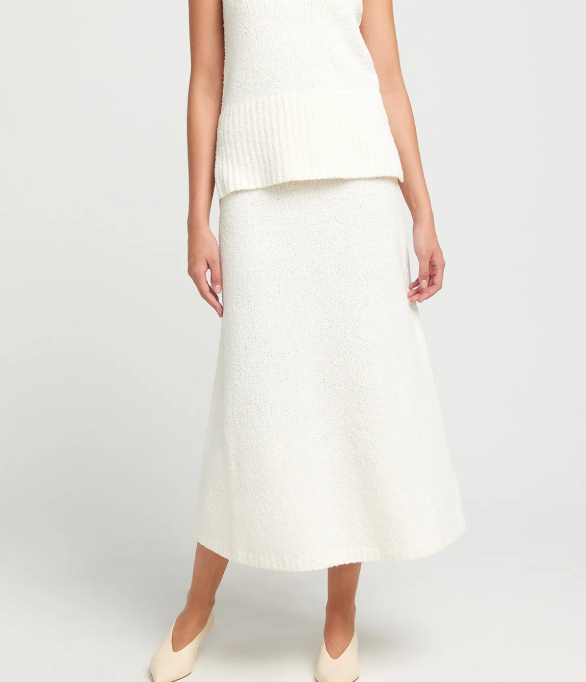 Celeste Cashmere Blend Skirt In Off White