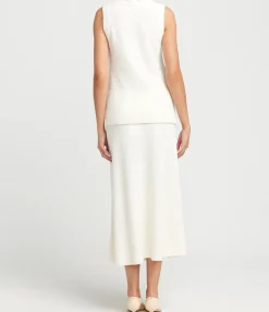Celeste Cashmere Blend Tank In Off White