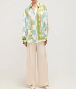 Checkmate Silk Shirt In Mulit