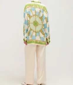 Checkmate Silk Shirt In Mulit