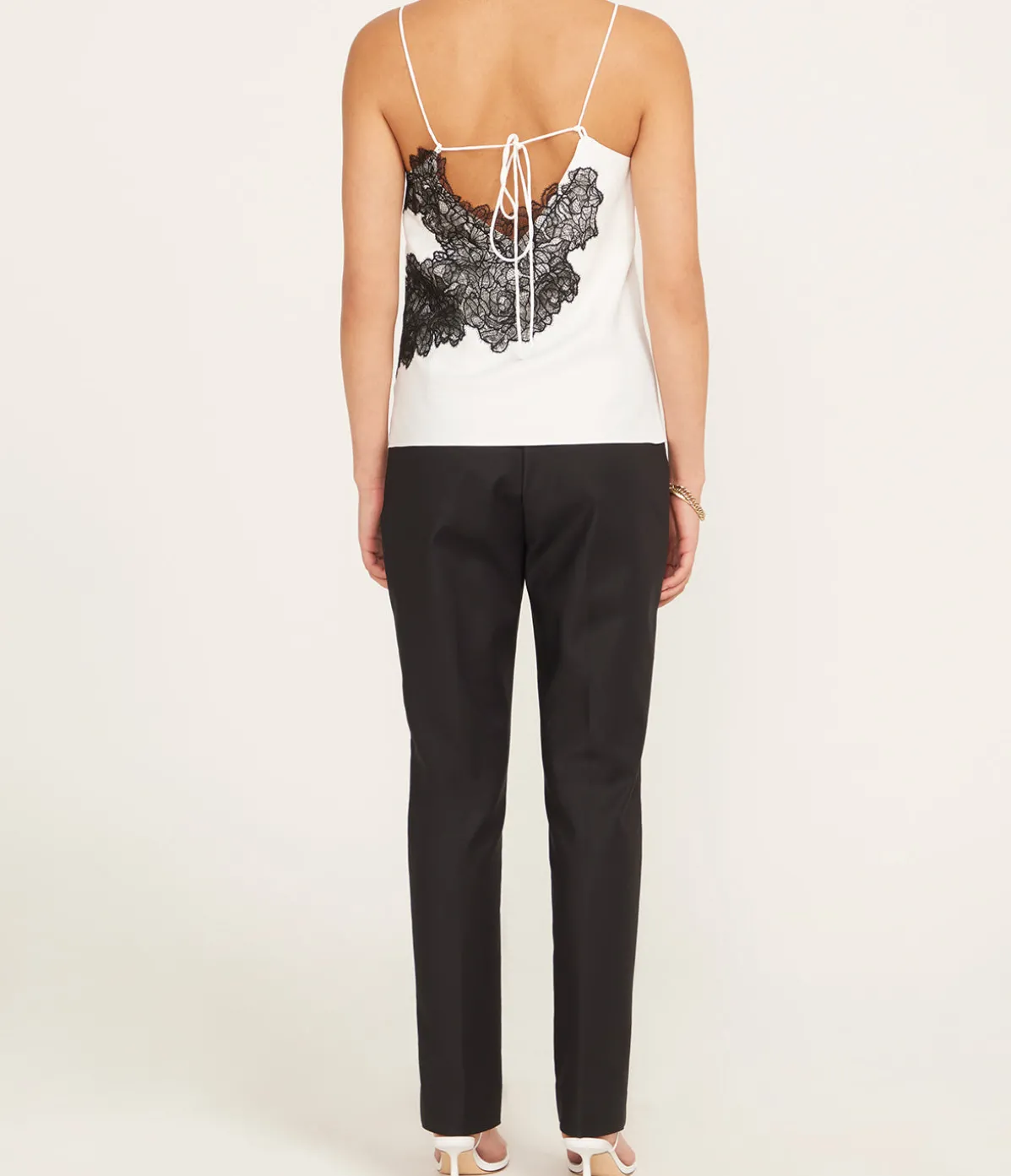 Cigarette Leg Trousers In Black
