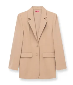 City Oversized Blazer In Camel