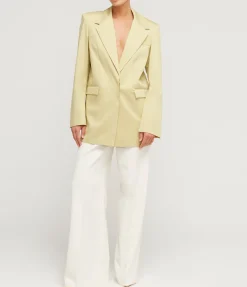 Clarens Twill Blazer In Pale Olive