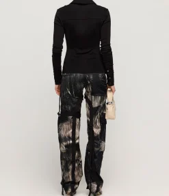 Classic Cargo Pants In Painted Black