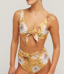 Claude Knotted Bikini Top In Pasiflora