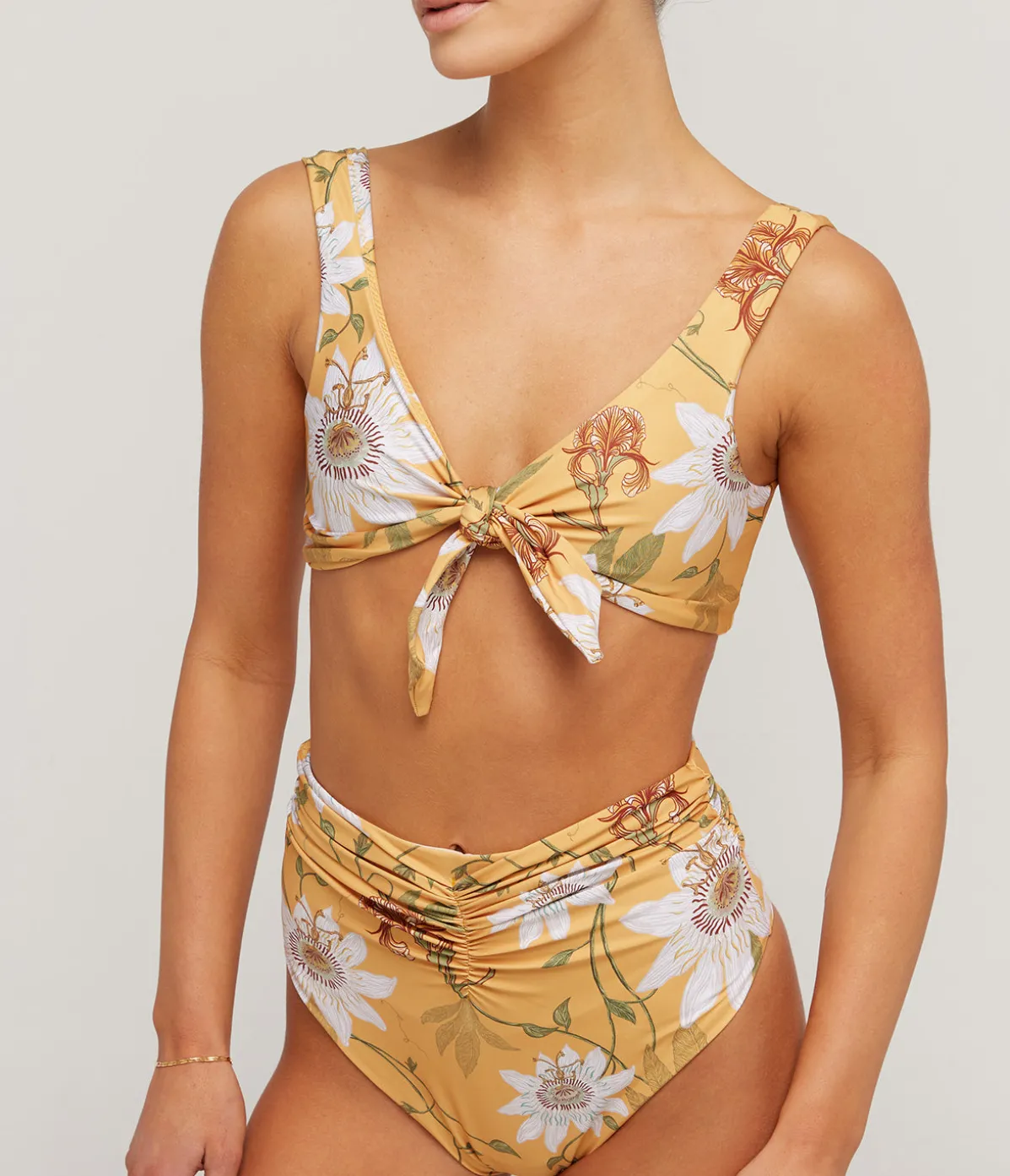 Claude Knotted Bikini Top In Pasiflora