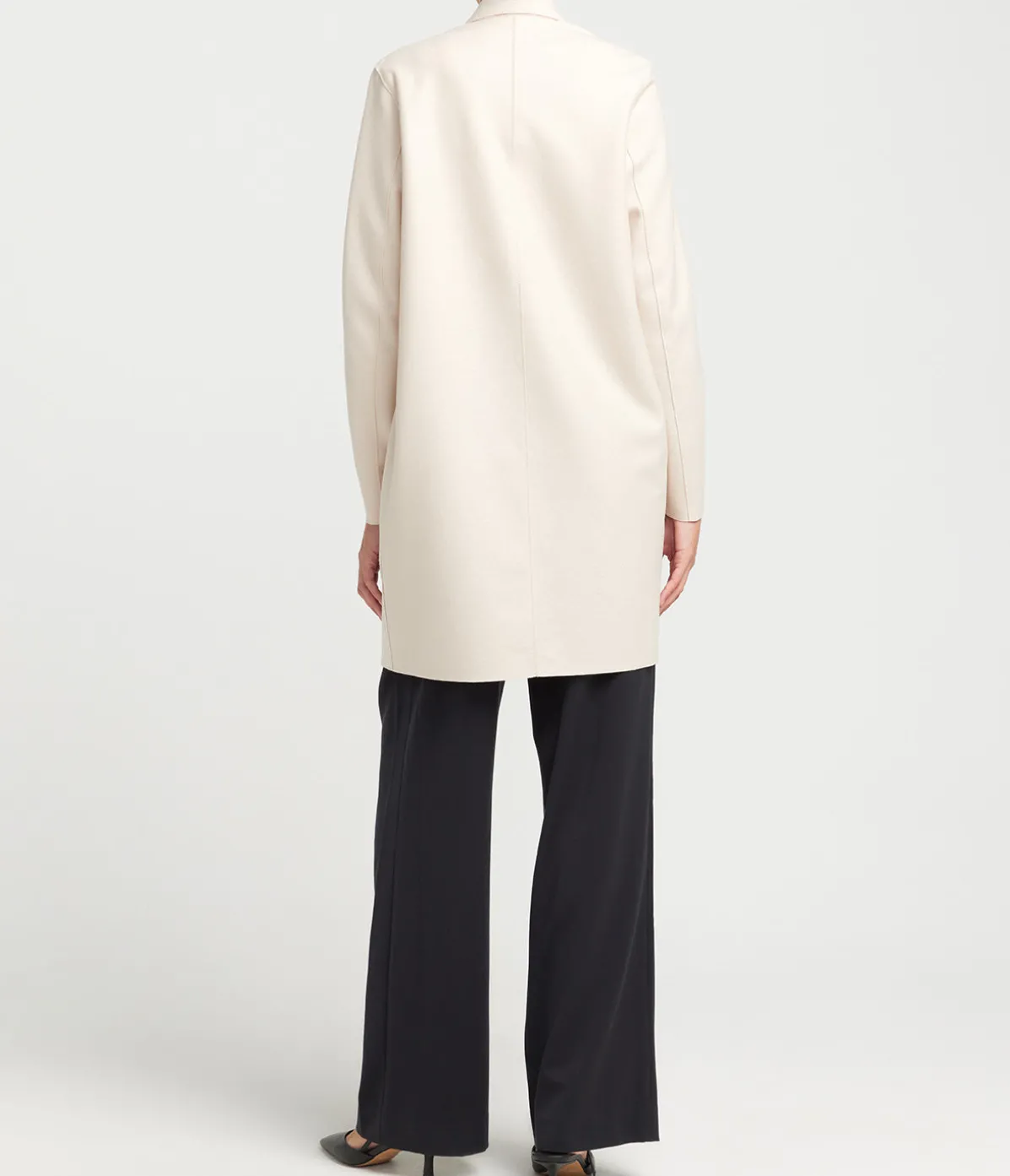 Cocoon Coat In Cream