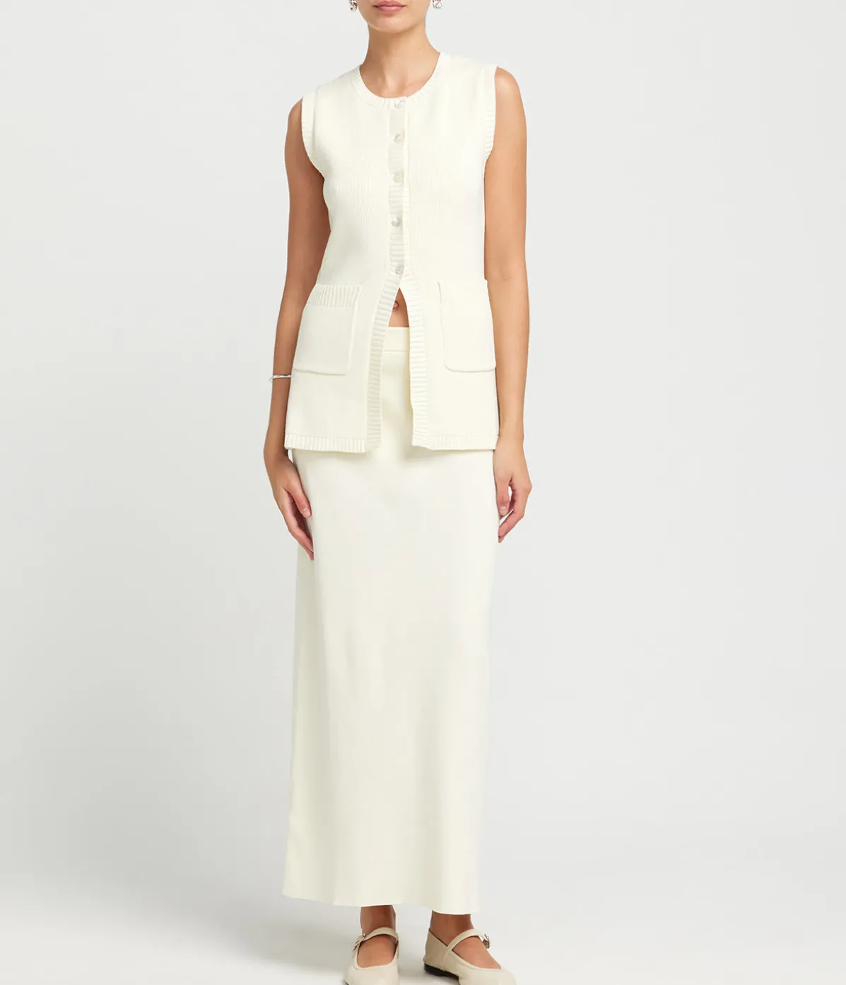 Codie Sleeveless Vest Top In Silence