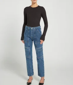 Cooper Denim Cargo Pant In Regulation