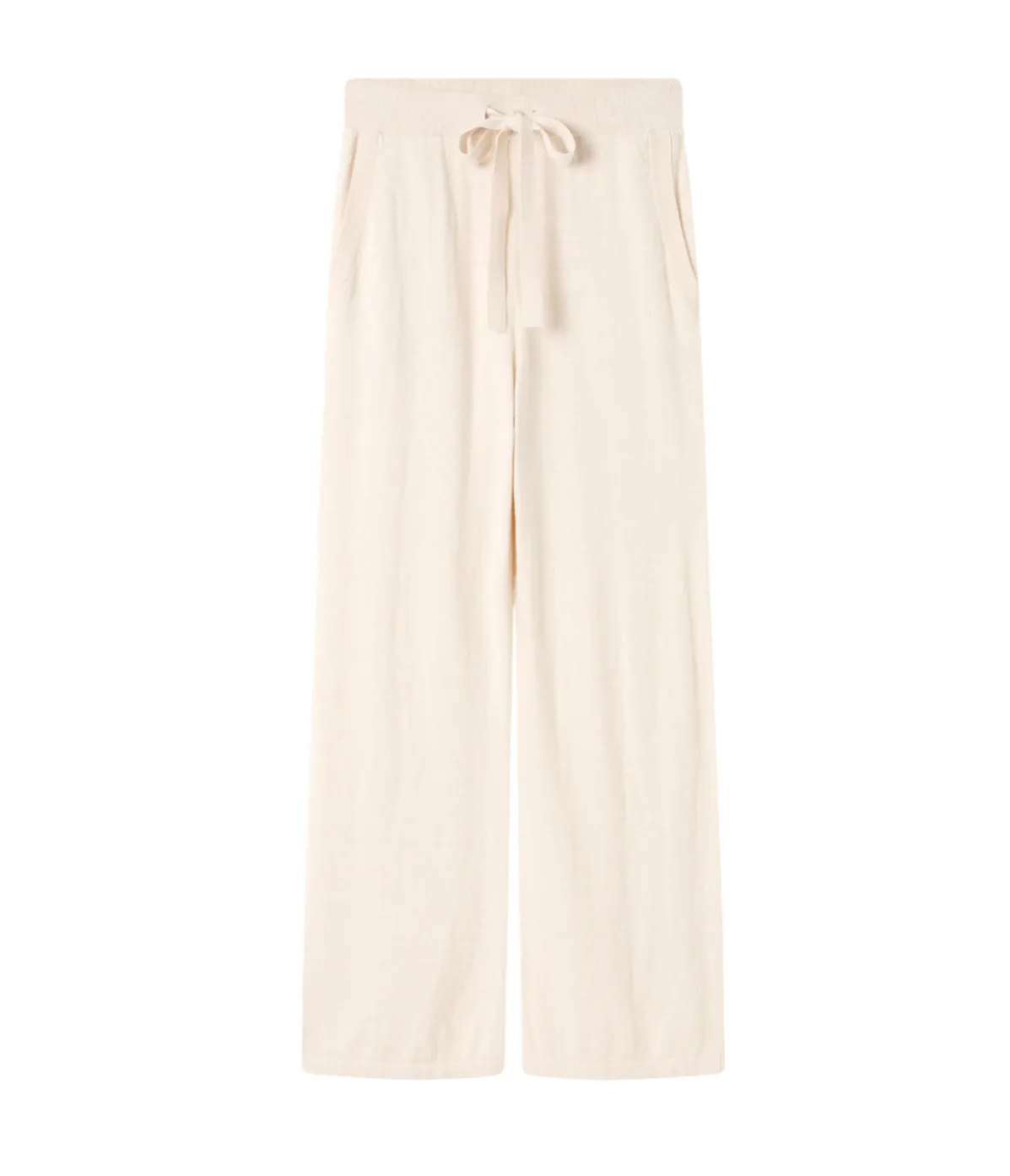 Cotton Cashmere Wide Leg Pant Oat Neutral