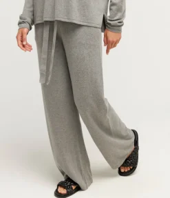 Cotton Cashmere Wide Leg Pant In Uniform