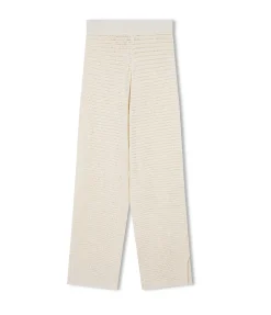 Cotton Crochet Pant In Milk